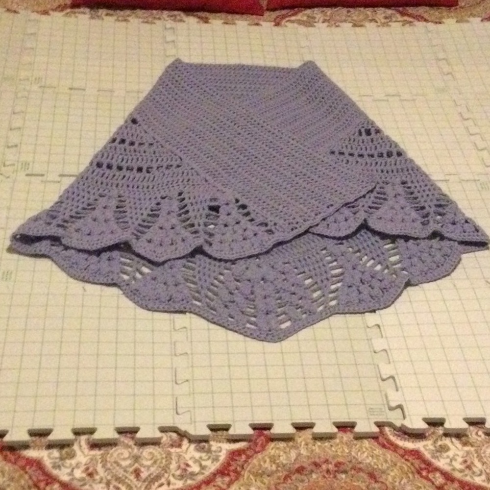 Lavender Hand Crocheted Shawl